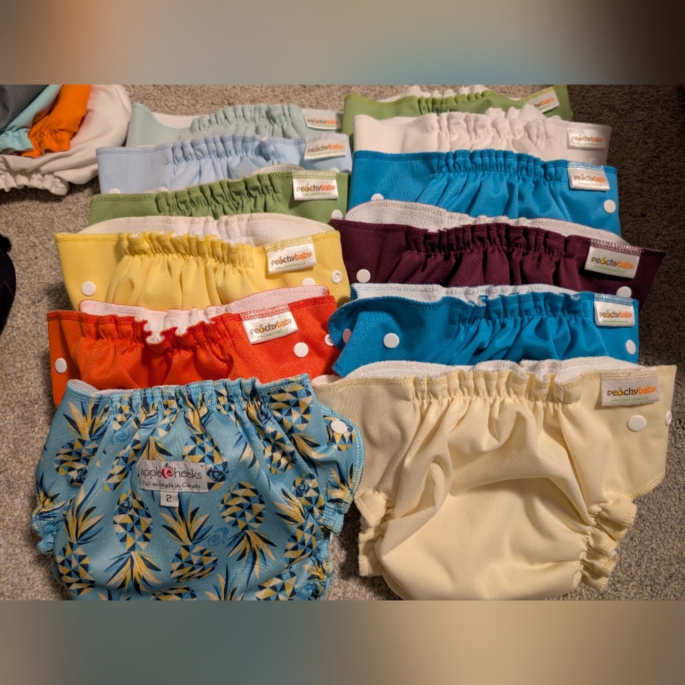 Birth to age 2-3 cloth diaper lot
